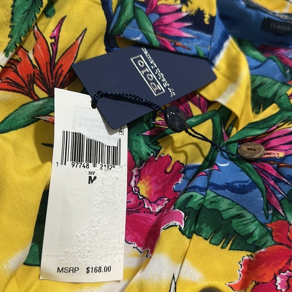 NWT Polo Ralph Lauren Classic Fit Tropical-Print Camp Shirt - Picture 9 of 12